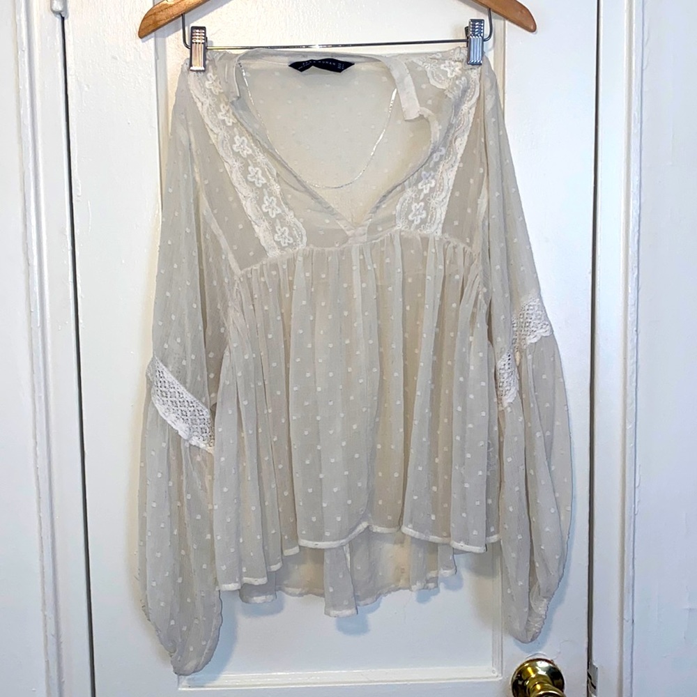 ZARA mesh blouse
